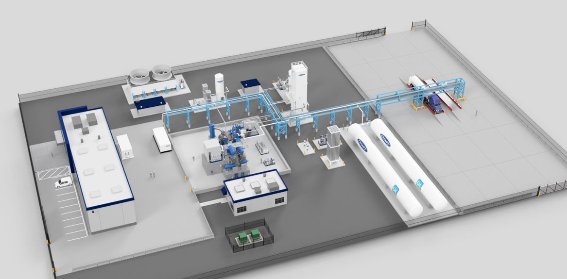 hydrogen liquefaction plant layout