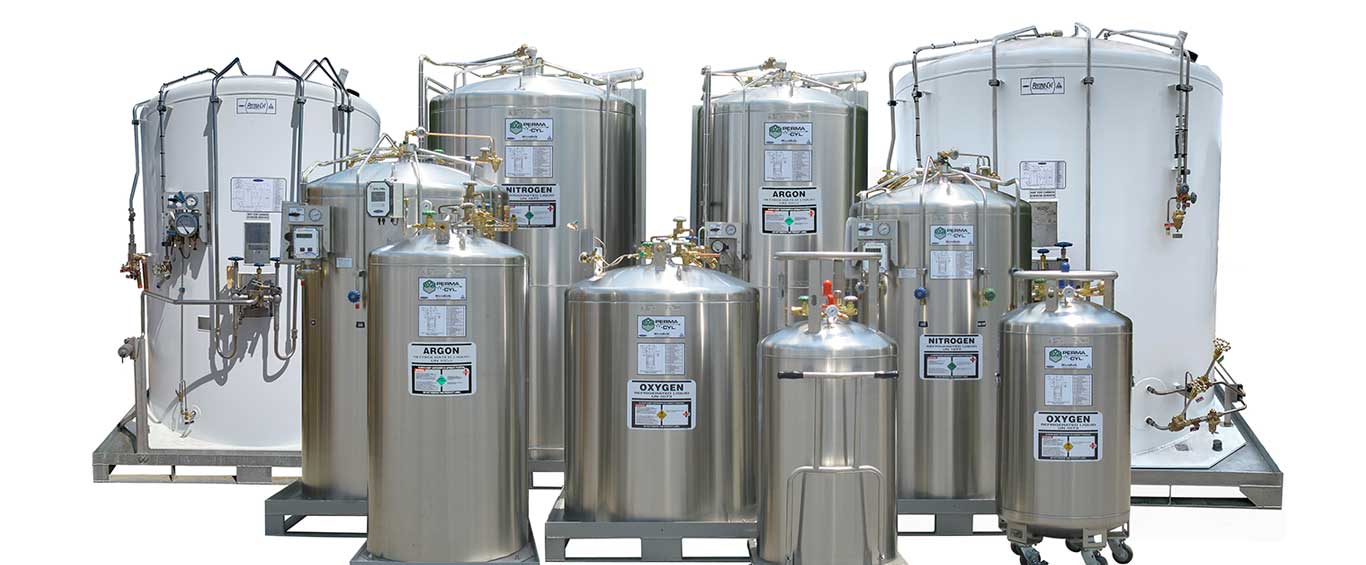 Broad range of low- and high-pressure cylinders in different sizes